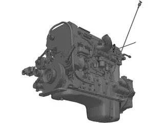 Cummins QSX15 Engine 3D Model