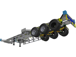 Semitrailer 40 feet 3D Model