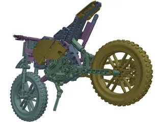 Lego Motorcycle 3D Model