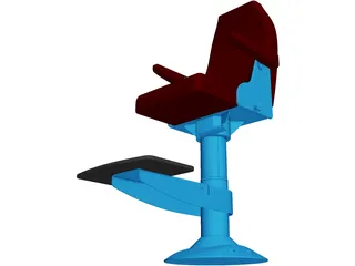 Ship Captain Chair 3D Model