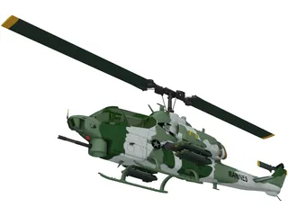 Bell AH-1W Super Cobra 3D Model