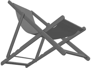 Deck Chair Beach 3D Model