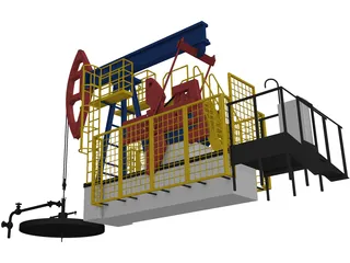 Arctic Oil Station 3D Model