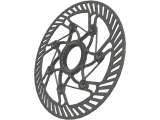 Center Lock Brake Rotor 3D Model