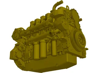 Caterpillar C18 Engine 3D Model