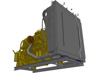 Caterpillar C27 Engine 3D Model