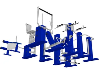 Gym Equipment 3D Model