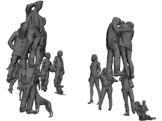 Group of Poeple 3D Model