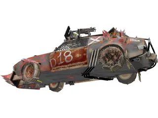 Zombie Car 3D Model