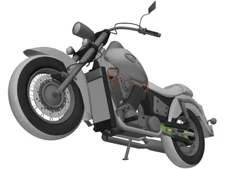 Honda VT400 Shadow 3D Model