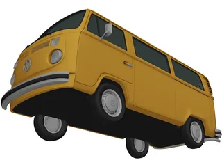 Volkswagen Transporter T2 (1972) 3D Model