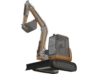 CASE CX80C Midi Excavator 3D Model