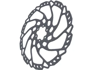 Shimano RT66 203mm Brake Rotor 3D Model