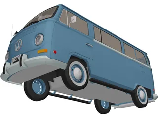 Volkswagen Kombi (1970) 3D Model