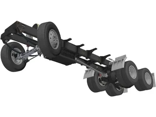 King Hauler Truck Chassis 3D Model