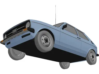 Audi 50 [Typ 86] (1974) 3D Model