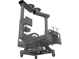 Hospital Bed 3D Model