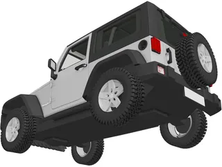 Jeep Wrangler Rubicon (2013) 3D Model