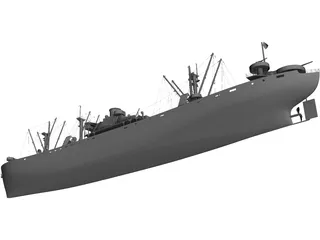 USS John W. Brown Liberty 3D Model