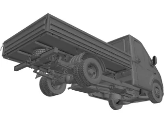 GAZelle NEXT Flatbed 3D Model