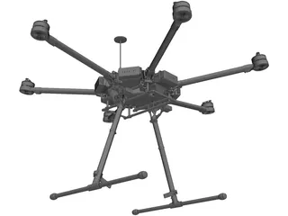 UAV Copter M600 3D Model