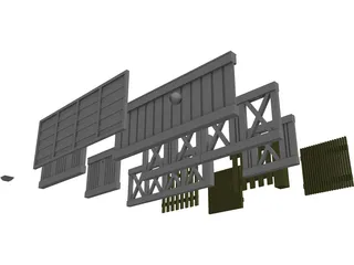 Fences Collection 3D Model