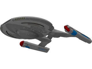 Star Trek Akira Class 3D Model