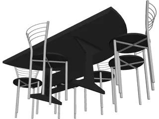 Poker Table 3D Model