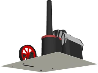 D10 Wilesco Steam Engine 3D Model