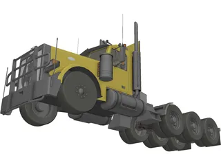 Peterbilt 379 4 axle 3D Model