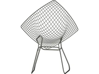 Bertoia Diamond Lounge Chair 3D Model