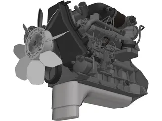 Engine Toyota D4D 3D Model