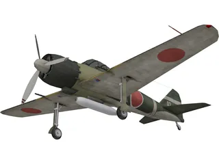 Mitsubishi A6M Zero 3D Model