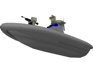 Homeland Security Un-Manned Patrol Boat 3D Model