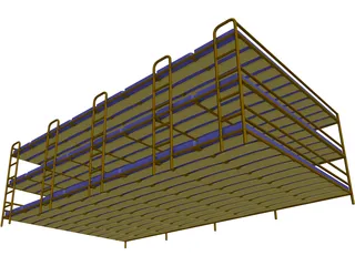 Hostel Bed 3D Model