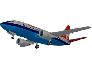 Boeing 737 Swiss Air 3D Model