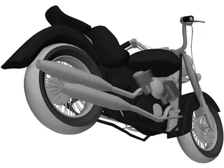Yamaha Dragstar (2007) 3D Model
