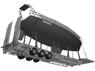 Trailer Boat 3D Model