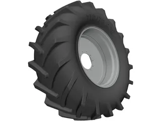 Tractor Wheel 710-70 R38 - MB10 3D Model