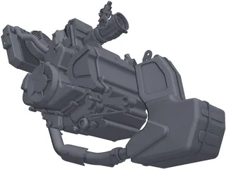 Bajaj Pulsar Engine 3D Model