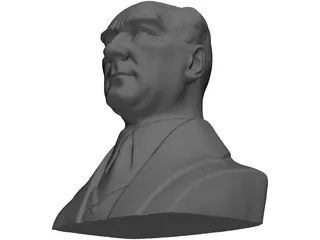 Ataturk Bust 3D Model