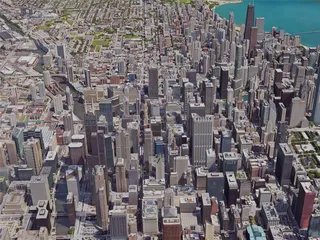 Chicago City, USA (2019) 3D Model