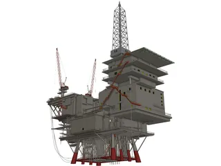 Offshore Rig 3D Model