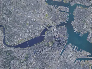 Boston City, MA, USA (2019) 3D Model