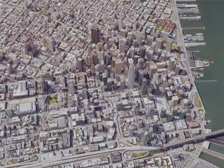 San Francisco City Downtown, CA, USA (2019) 3D Model