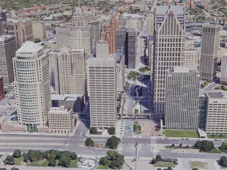 Detroit City, MI, USA (2019) 3D Model