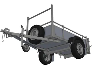 Small Load Trailer 3D Model