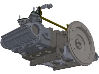 Alfa Romeo Boxer Engine 3D Model