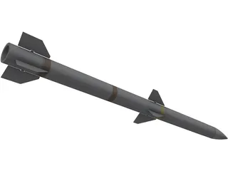 AIM120D Missile 3D Model