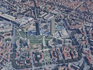 Milan City, Italy (2019) 3D Model